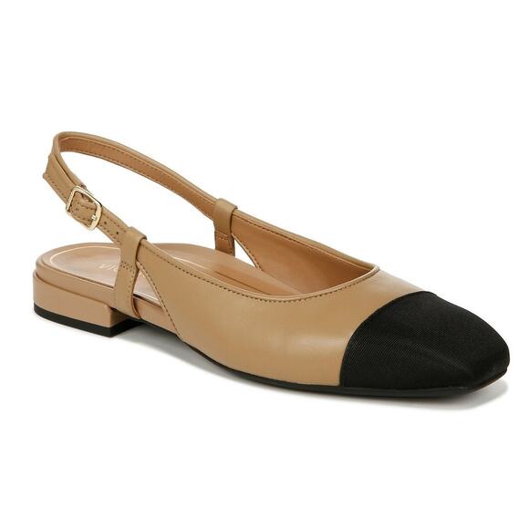 Vionic Women's 9.5W Camel Brown Leather Petaluma Slingback Flats Ballet LB11-24 - Picture 1 of 7